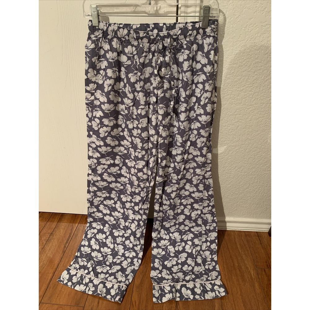 victoria secret xs lounge pants 100% cotton oversized comfy floral pattern